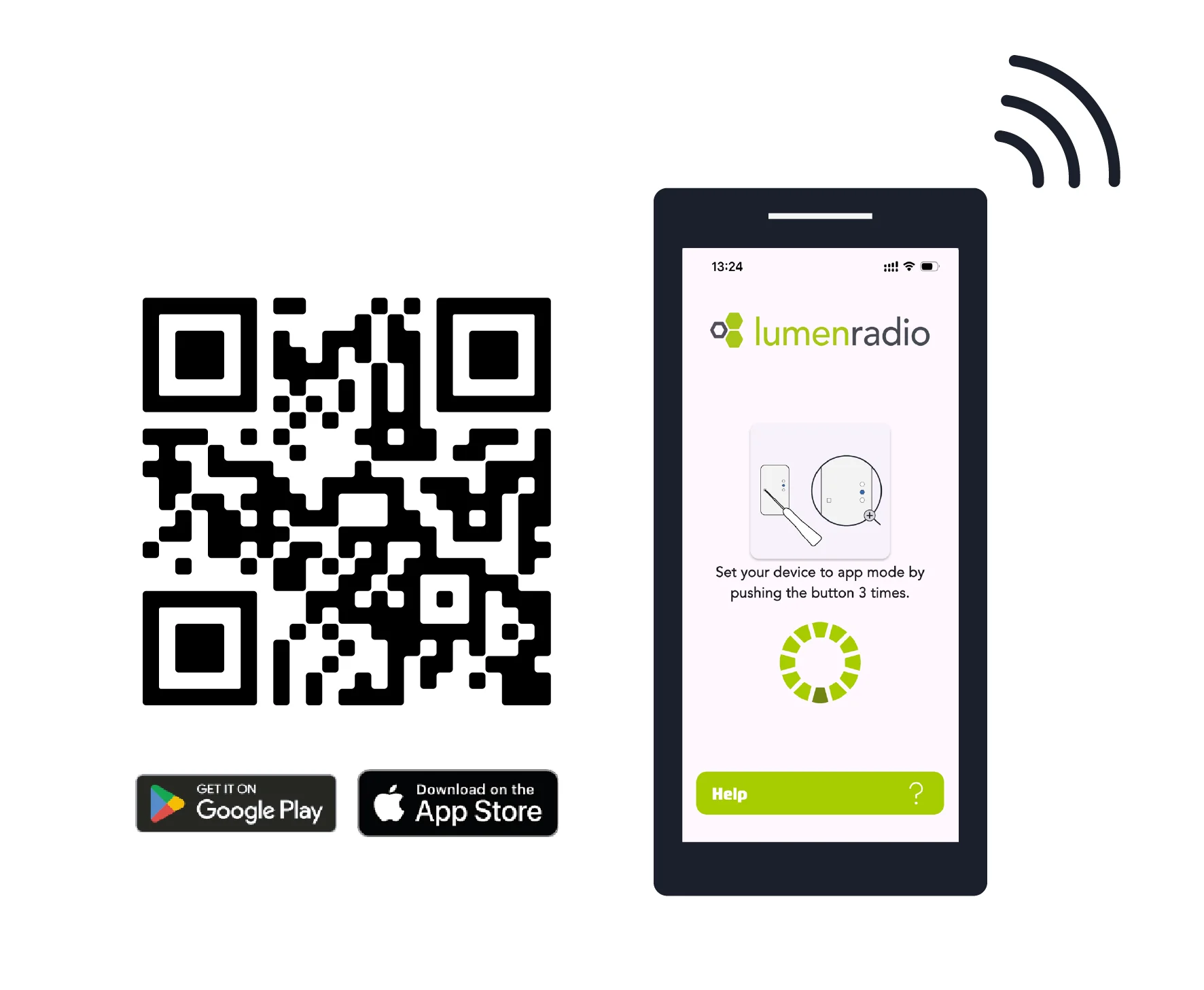 Download the W-Modbus app and press the button 3 times to enter app mode