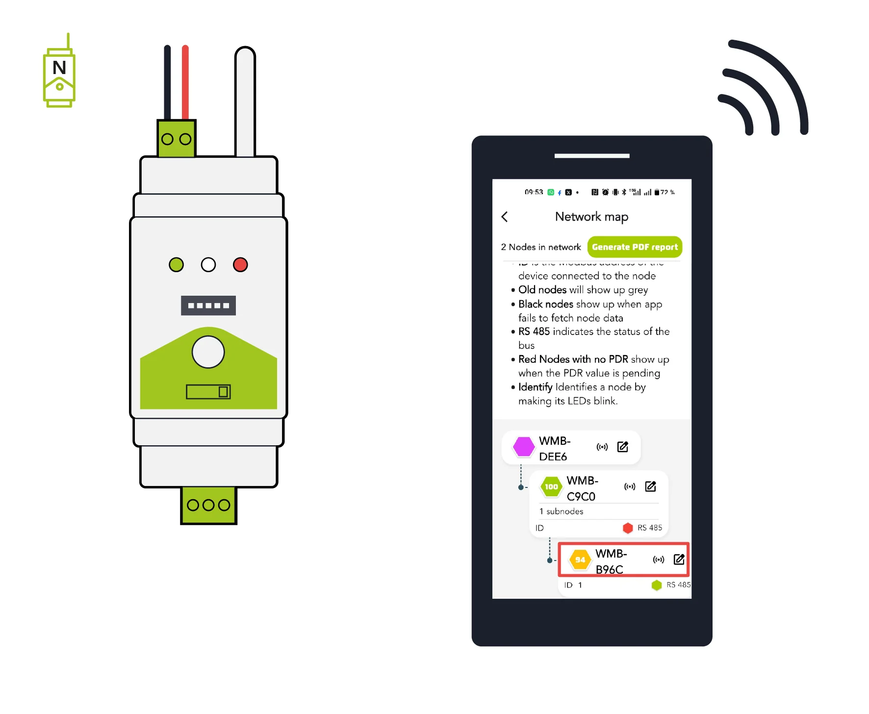 Verify the repeater is connected in the Network map
